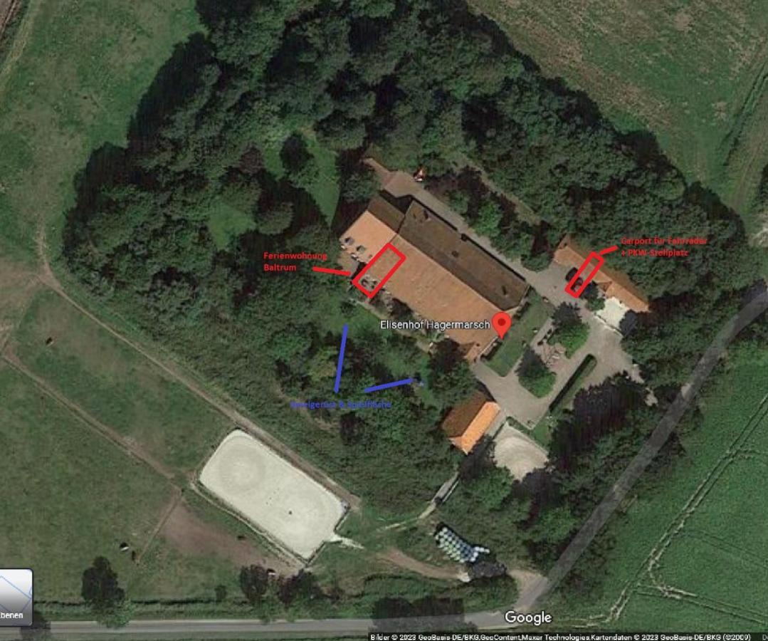 Ferienwohnung Baltrum Auf Dem Elisenhof Hagermarsch Exteriör bild